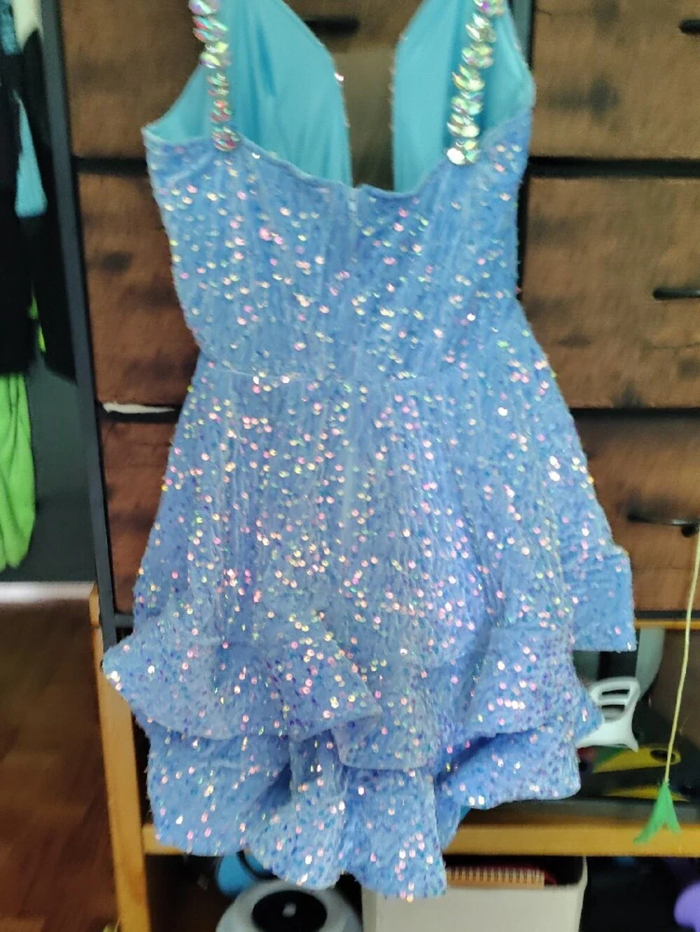 Sparkle Sequin Light Blue Party Dress for Girls